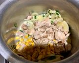 A picture of step 2 of Cream of chicken and corn soup.