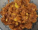 A picture of step 3 of Gajar ka Halwa with fresh malai.