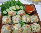 รูปขั้นตอนการทำที่ 4 ของ ใบเมี่ยงลุยสวนจีน🥗🍃🥕🥒🍳🌽🥦