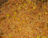 A picture of step 5 of Maxican corn rice.