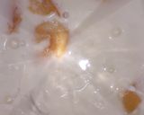 A picture of step 1 of Mango chocolate shake.