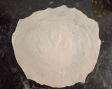 A picture of step 5 of Gozleme / Turkish stuffed flat bread.