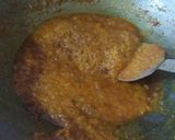 A picture of step 3 of Kathal with steamed rice and dal fry.
