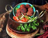 A picture of step 5 of Vegetable chopKolkata street food.