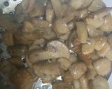A picture of step 2 of Achari Mushroom.