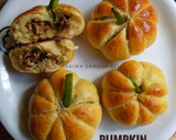 A picture of step 9 of Pumpkin style stuffed buns.