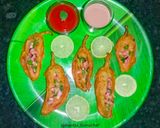 A picture of step 5 of Mirapakaya Bajji.