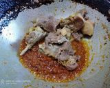 A picture of step 8 of Kosha Mangsho.