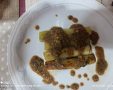 Foto del paso 8 de la receta: Canelón de puerro, con su emulsión y picada de almendras