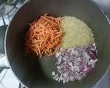 A picture of step 3 of creamy chicken rice soup.