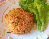 A picture of step 5 of Ketchup Fried Rice with Egg.