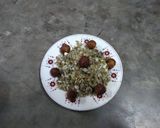 A picture of step 6 of Sakarkand paneer pulav.