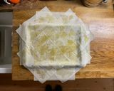 A picture of step 7 of Mushroom, chestnut and banana squash filo pie.