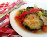 A picture of step 4 of Escalivada (Catalan Roasted Vegetable Salad).