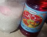 A picture of step 1 of RoohAfza with lemon.