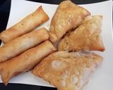 A picture of step 3 of Chicken qeema rolls.