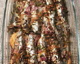 Foto del paso 14 de la receta: Sardinas marinadas al horno, con fondo de tomates, cebollas, y patatas asadas