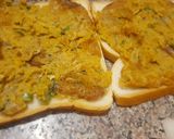 A picture of step 1 of Chicken kabab (toast sandwich).