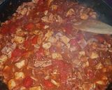 A picture of step 4 of Baked Penne with Tomato Sauce, Chicken Fillet, and Cheese!.