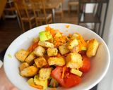A picture of step 6 of Air Fryer Croutons.