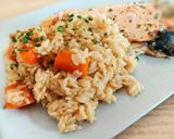 Une image de l'étape 7 de Filet de truite et riz aux carottes au Nutricook Seb.