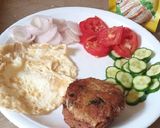 A picture of step 1 of Shami kabab sandwich.