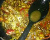 A picture of step 6 of Stir fry Potato soup.