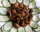 A picture of step 9 of Bhindi chicken ❤️.