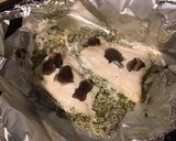 Une image de l'étape 6 de Filets de loup de mer à la crème d'algues et truffe noire du Périgord.