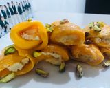 A picture of step 3 of Mango creamy swiss roll.