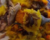 Une image de l'étape 8 de Caille au four avec polenta crémeuse et butternut rôti.