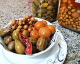 عکس مرحله 1 از دستور ترشی باکو و آلو سبز و غوره