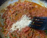A picture of step 7 of Spaghetti Bolognese (Italian Red Sauce spaghetti).