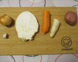 Bableves 🥣 lila 🟣 lóbabbal és füstölt 🐖 francia🇫🇷 csülökkel 🔥 recept fázis 5 fotója