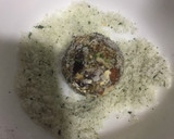 A picture of step 3 of Spinach dates balls.