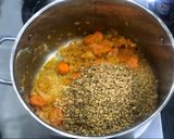 Foto del paso 3 de la receta: Guiso de lentejas rápido y vegetariano 🍆 🥔 🍅 🌽🍠🧅🧄