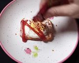 A picture of step 4 of Tuc Egg Canapes.