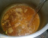 A picture of step 5 of Aloo gosht.