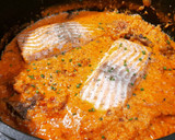 Foto del paso 11 de la receta: Salmón con cous cous cremoso de chorizo y rovellons