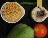A picture of step 1 of Chayote Dal for rice.