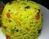A picture of step 12 of Fried rice and Baked Chicken.