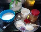 A picture of step 1 of Gulab jamun Malai chum chum.