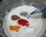 A picture of step 1 of Rava & Mix Veg Toast.