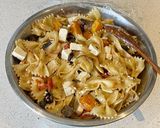 A picture of step 8 of Pasta with roasted vegetables and feta cheese salad.