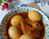 Foto langkah ke 6 dari resep Semur Tahu & Telur Pedas.