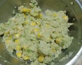 A picture of step 1 of Corn pea frankie.
