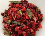 A picture of step 2 of Carrot Beet sabji.