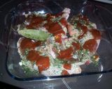 A picture of step 1 of Light BBQ Chicken Thighs with Crispy Cecina.