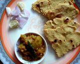 A picture of step 2 of Makke di roti.