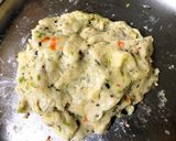 A picture of step 2 of Khichu Balls (Gujarati Snack).